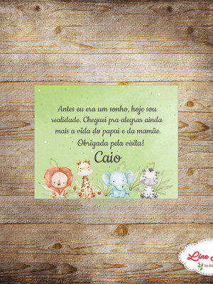 Tag maternidade - safari \ aquarela