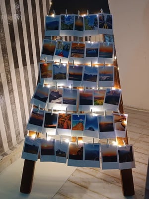 Memory board com 35 fotos e led