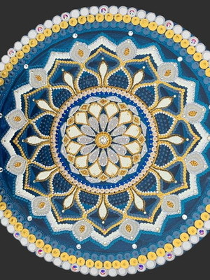 Mandala azul 40cm (cód.282)