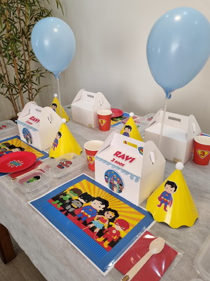 Kit festa na escola super-heróis (11 itens)