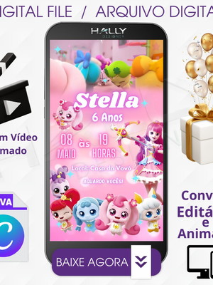Convite digital animado edite no canva - tiniping