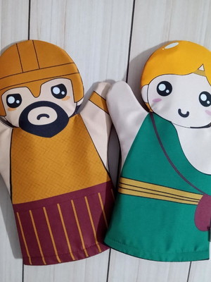 Fantoches bíblico - davi e golias