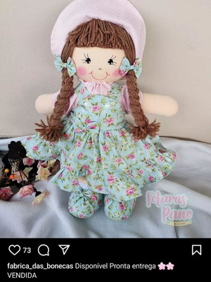 Boneca de pano 40 cm