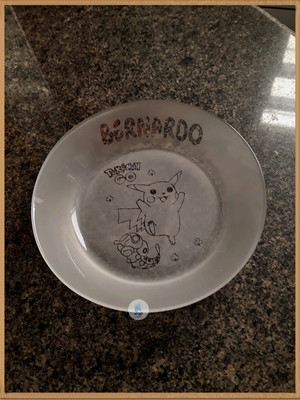 Prato de vidro para sopa (infantil) jateado
