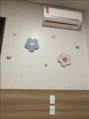 Flor em mdf com led - 25x25 - led bco quente
