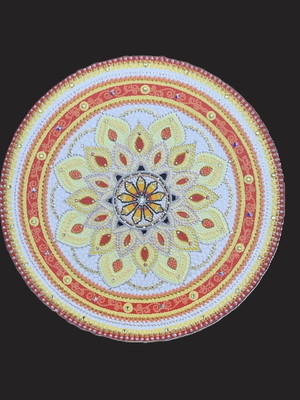 Mandala laranja 40cm (cód.279)
