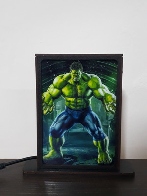 Luminária com led e fonte bivolt com est. colorida 11 x 15cm