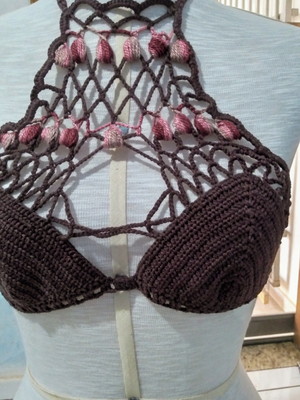 Top bustiê em croche