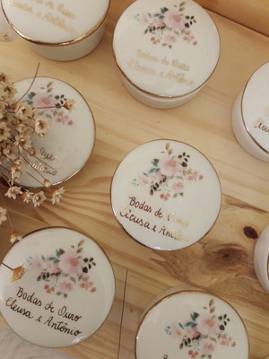 Porta joia porcelana personalizada