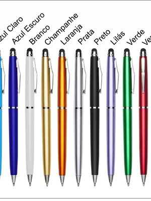 100 canetas touch screen personalizadas (plástica)