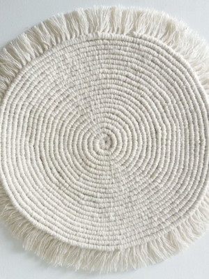 Kit com 6 sousplat de macrame
