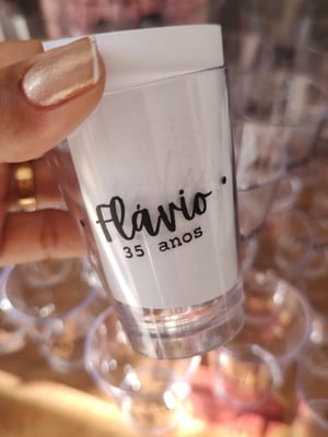 Copo dose shot em acrilico personalizado 40 ml