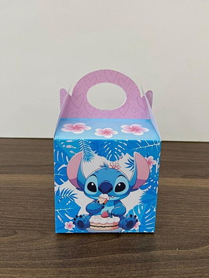 Caixa quadrada com alça - stitch