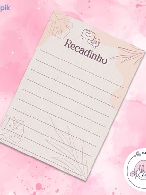 Cartões recados recadinhos anotações fundo marrom com folhas