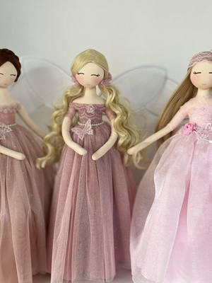 Fadas fadinhas tecido rosa rosê e rosa envelhecido