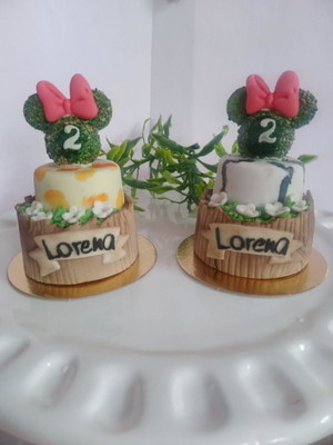 Pão de mel duplo personalizado minie safari