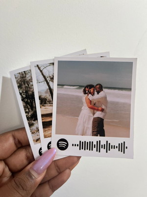 Polaroid com música spotify