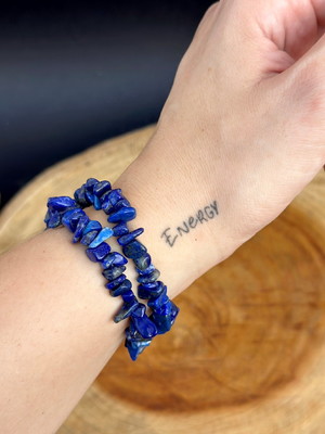 Pulseira de cianita azul - espada arcanjo miguel