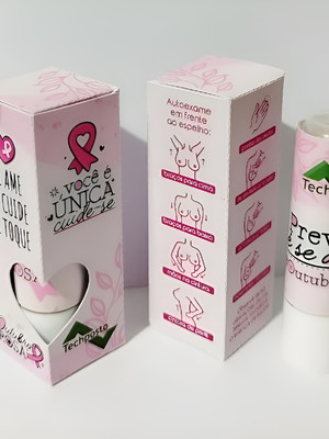 Caixinha hidratante labial/manteiga de cacau - outubro rosa