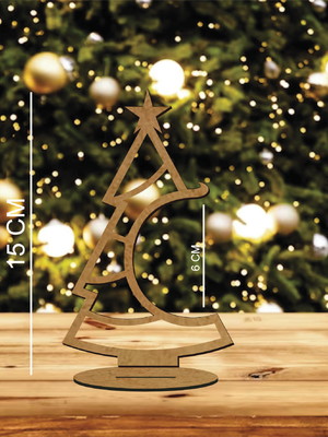 Centro de mesa árvore de natal em mdf 15mm cru com base