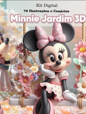Kit digital minnie jardim 3d