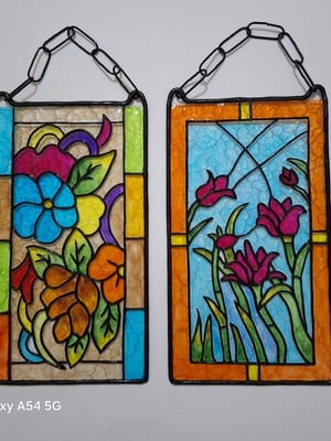 Conjunto quadros vitrais- 2 peças