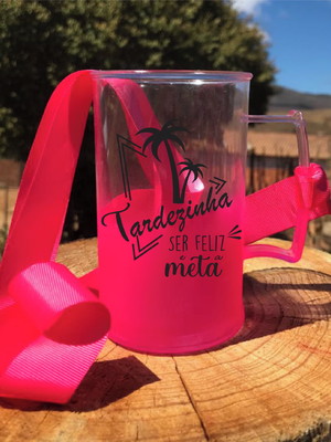 10 canecas de chopp 430 ml degradê personalizadas com cordão