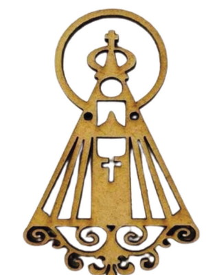 Aplique de nossa senhora aparecida em mdf 5 cm