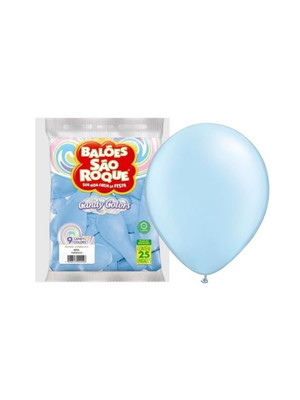 Balão 9 candy colors c/25 azul: um toque suave e delicado pa