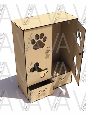 Vetor, roupeiro pet, cnc laser