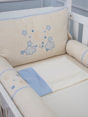 Kit berço linho luar -5 peças