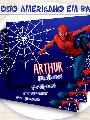 Jogo americano - homem aranha (papel)