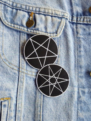 Estrelas pentagramas patche bordado termocolante