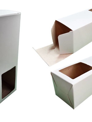 Caixa p/ perfumaria 14x5x5cm c/ visor - 10 unid.