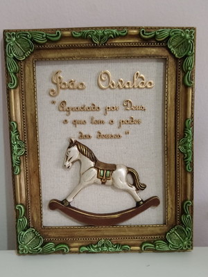 Quadro cavalinho decoração quarto de bebê