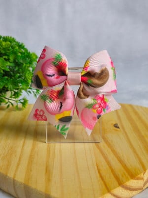 Lacinho simples com ponta - flamingo