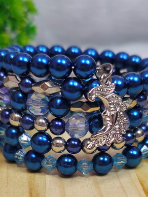 Pulseira de mola azul