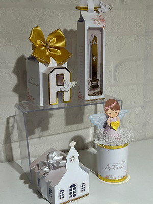 Kit personalizados batizado - 24 peças