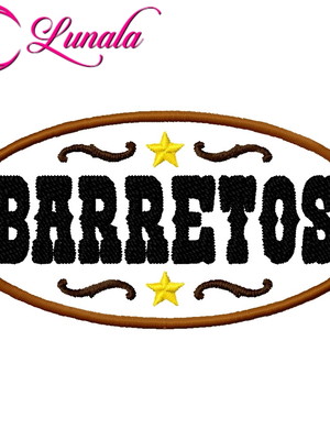 Matriz de bordado - fivela barretos - 5 tamanhos