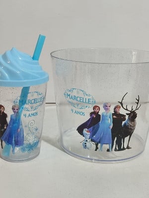Kit pipoca com twister 300ml frozen 2