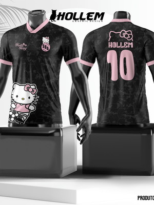 Camisa interclasse hello kit vetorizada para sublimação