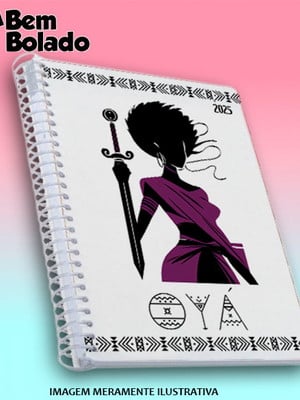 Agenda 2025 oyá orixá candomblé arte minimalista