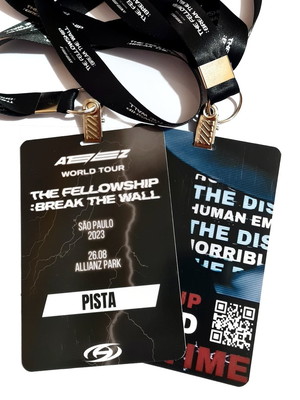 Kit credencial para eventos c/ cordão personaliizado