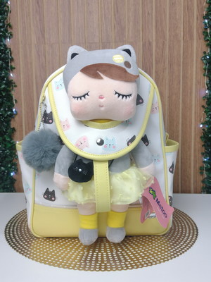 Mochila escolar gatinha metoo (com boneca)