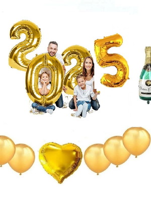 Kit decoração ano novo 2025 balões bexigas reveillon