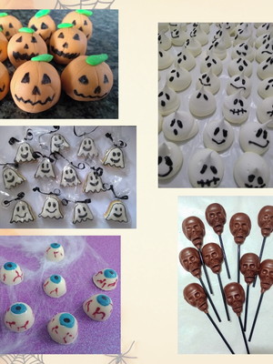 1 kit travessuras do halloween 45 doces