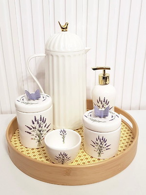 Kit higiene lavanda lilás - térmica bird + palhinha