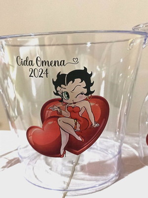 Kit balde de gelo 5 litros e 2 taças personalizadas