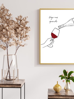 Quadro taça de vinho