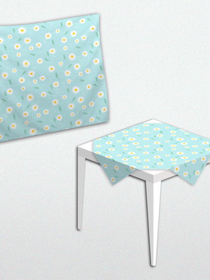 Toalha forro de mesa margarida oxford 80cm